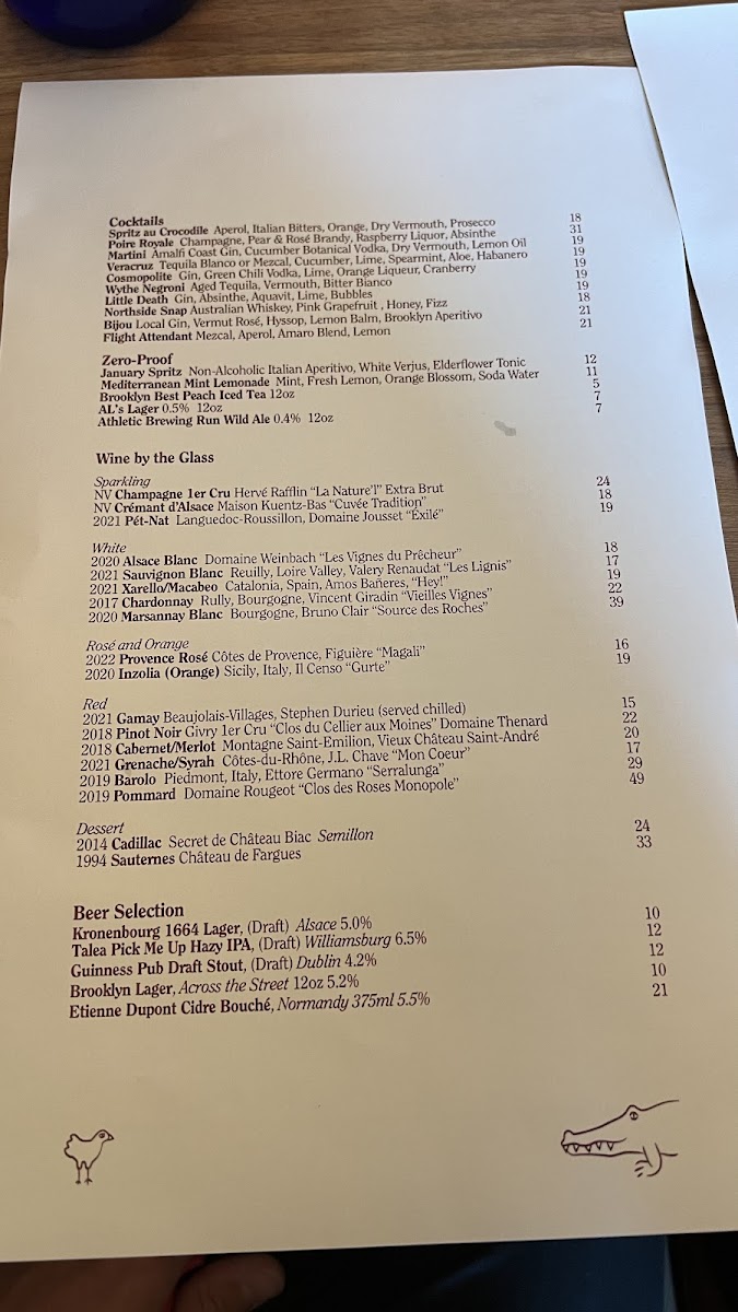 Le Crocodile Menu - Image 5